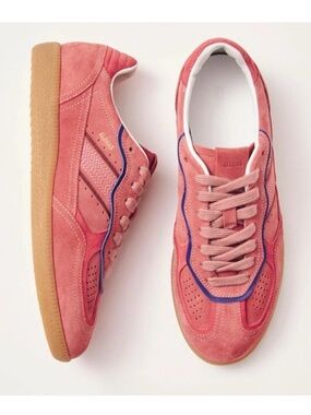 Alohas Rife Pink and Blue Leather Sneaker New